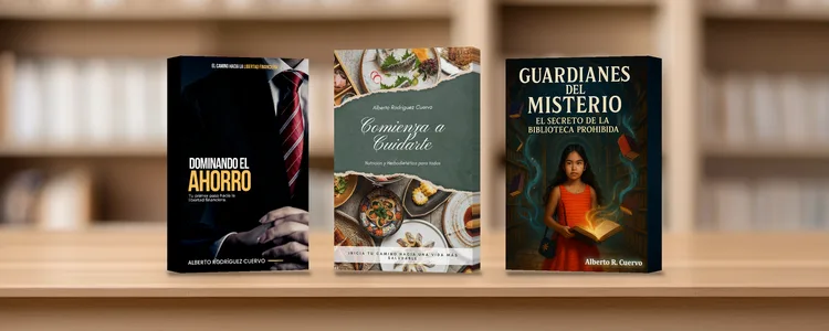 Los tres libros de nuestro fundador: Dominando el Ahorro, Comienza a Cuidarte y El Secreto de la Biblioteca Prohibida